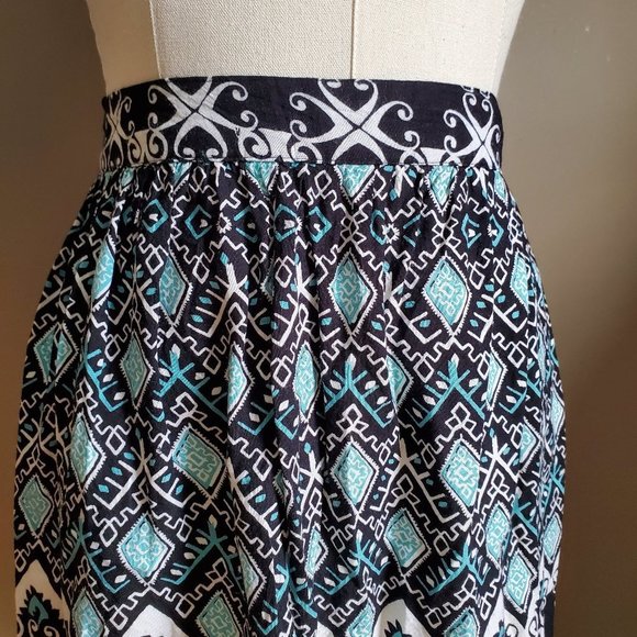 Angie Geometric Printed Summer Mini Skirt Medium - Picture 2 of 12